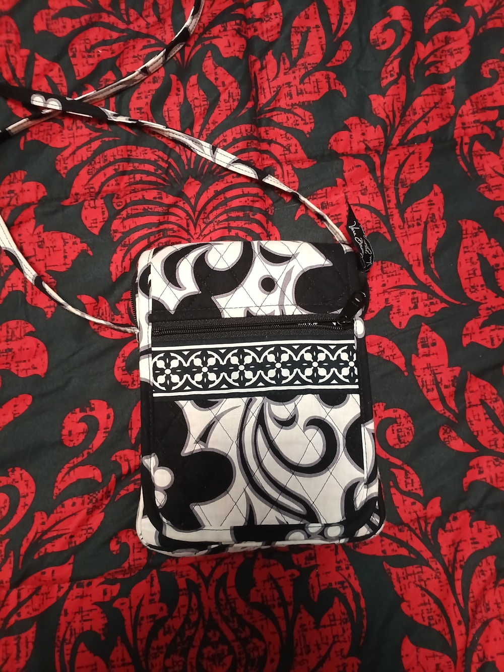 Vera Bradley Black & White Crossbody Phone Bag